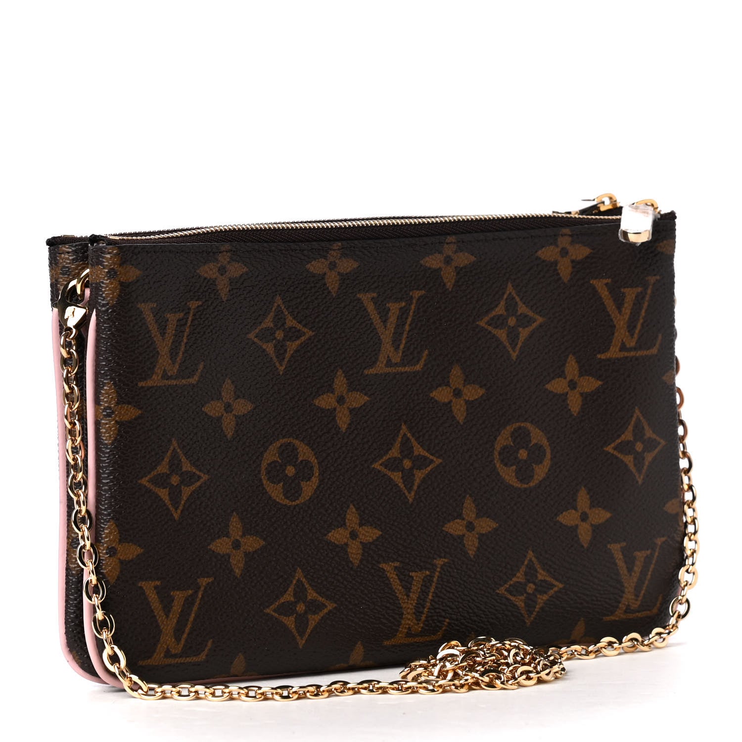 Louis Vuitton Monogram Blooming Flowers Double Zip Pochette 2 of 5