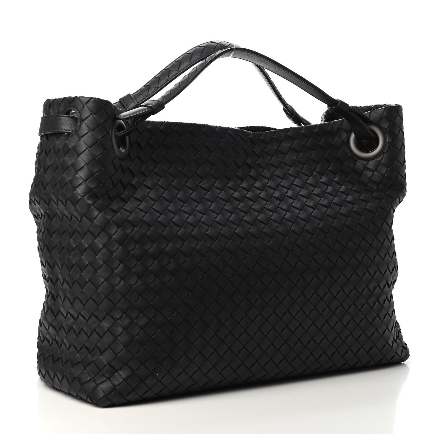 Nappa Intrecciato Medium Garda Bag Black