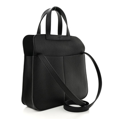 Hermes Taurillon Clemence Halzan 25 Black 3 of 11