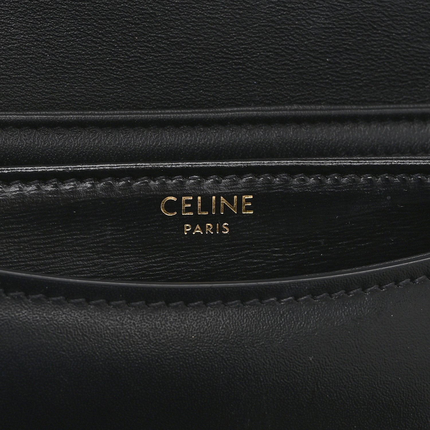 Celine Shiny Calfskin Besace Clea Triomphe Black 6 of 11