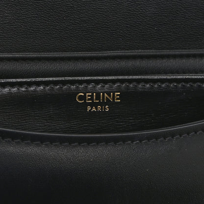 Celine Shiny Calfskin Besace Clea Triomphe Black 6 of 11