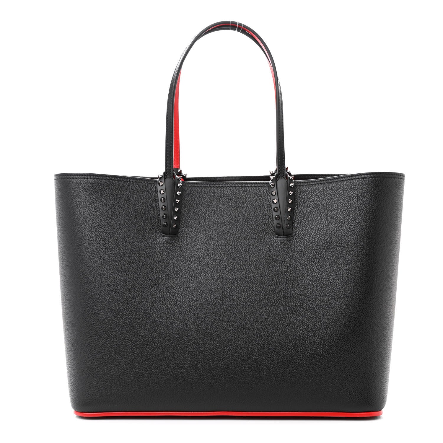 Christian Louboutin Calfskin Spikes East West Cabata Tote Black 1 of 11