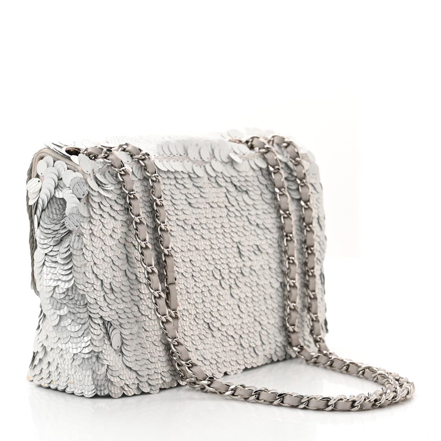 Chanel Sequin Paillette Small Flap Grey 3 of 11