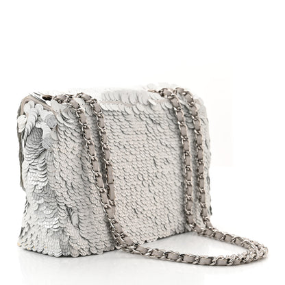Chanel Sequin Paillette Small Flap Grey 3 of 11