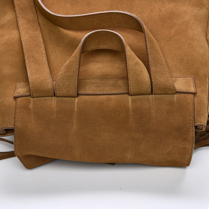 Saint Laurent Suede Calfskin Fringe Festival Backpack Light Ocre 10 of 10