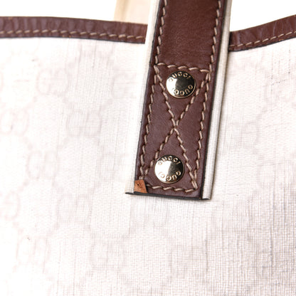 Gucci GG Plus Monogram Medium Signature Web Loop Tote White 8 of 12