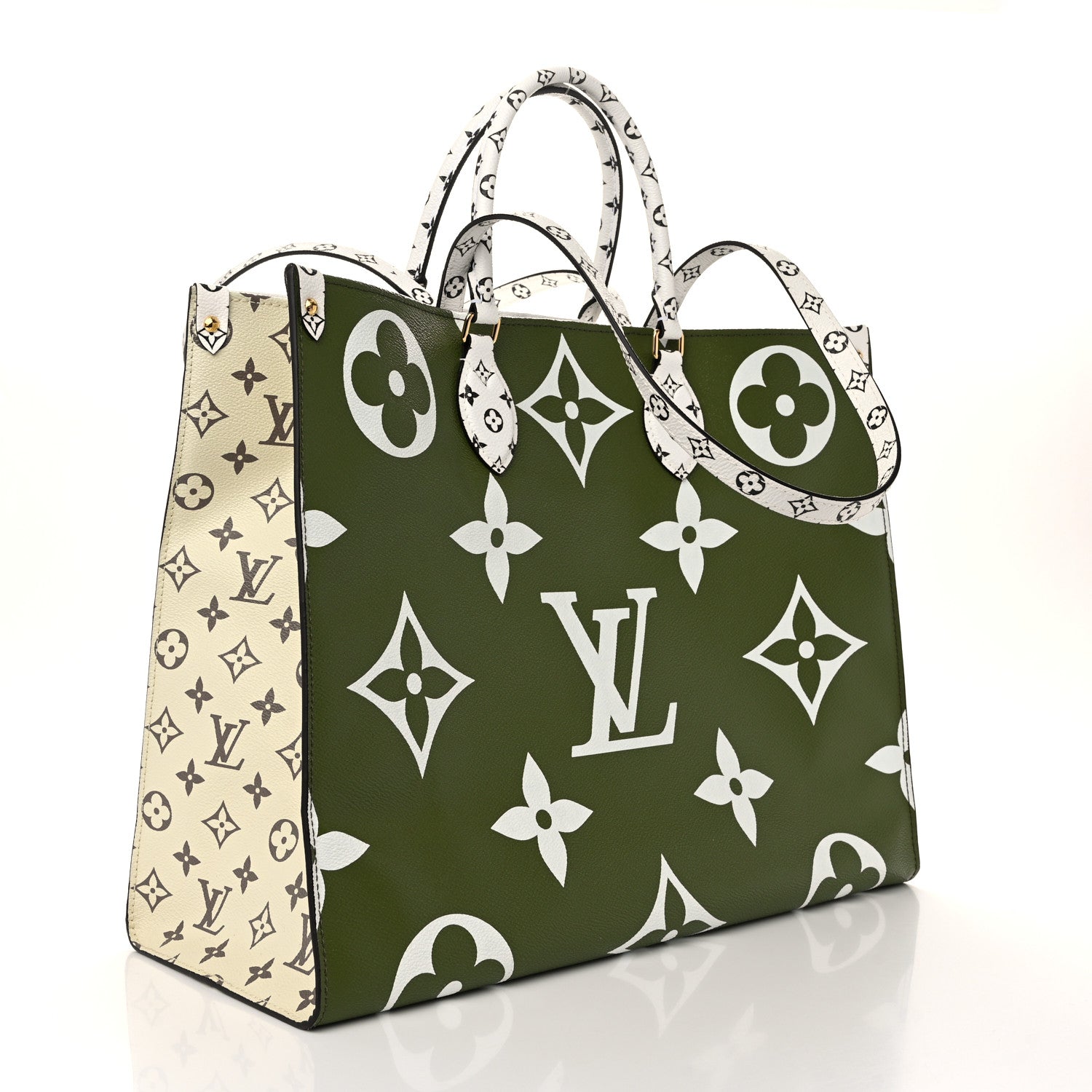 Louis Vuitton Monogram Giant Onthego GM Kaki Beige 3 of 10