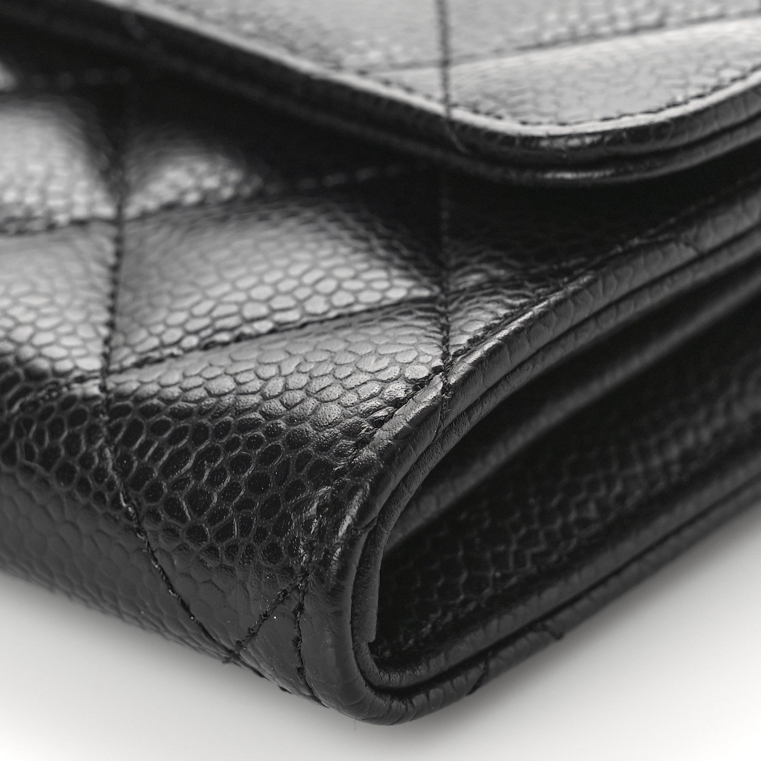 Chanel Caviar Quilted Large Gusset Flap Wallet Black 9 of 10