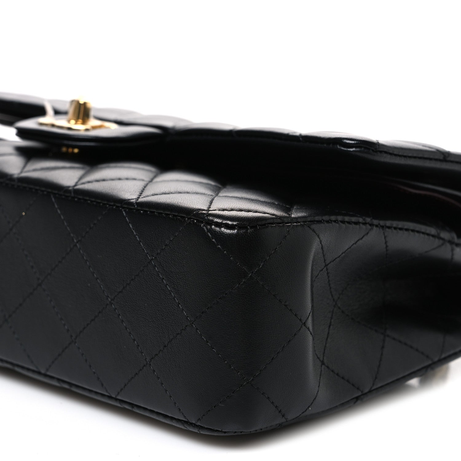 Chanel Lambskin Quilted Medium Double Flap Black 9 of 10