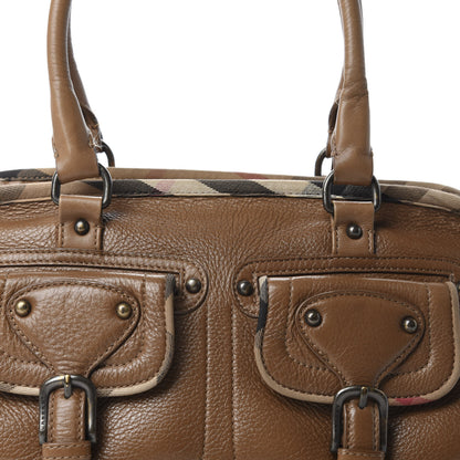 Burberry Grained Calfskin Two Front Pocket Satchel Brown 16 of 16