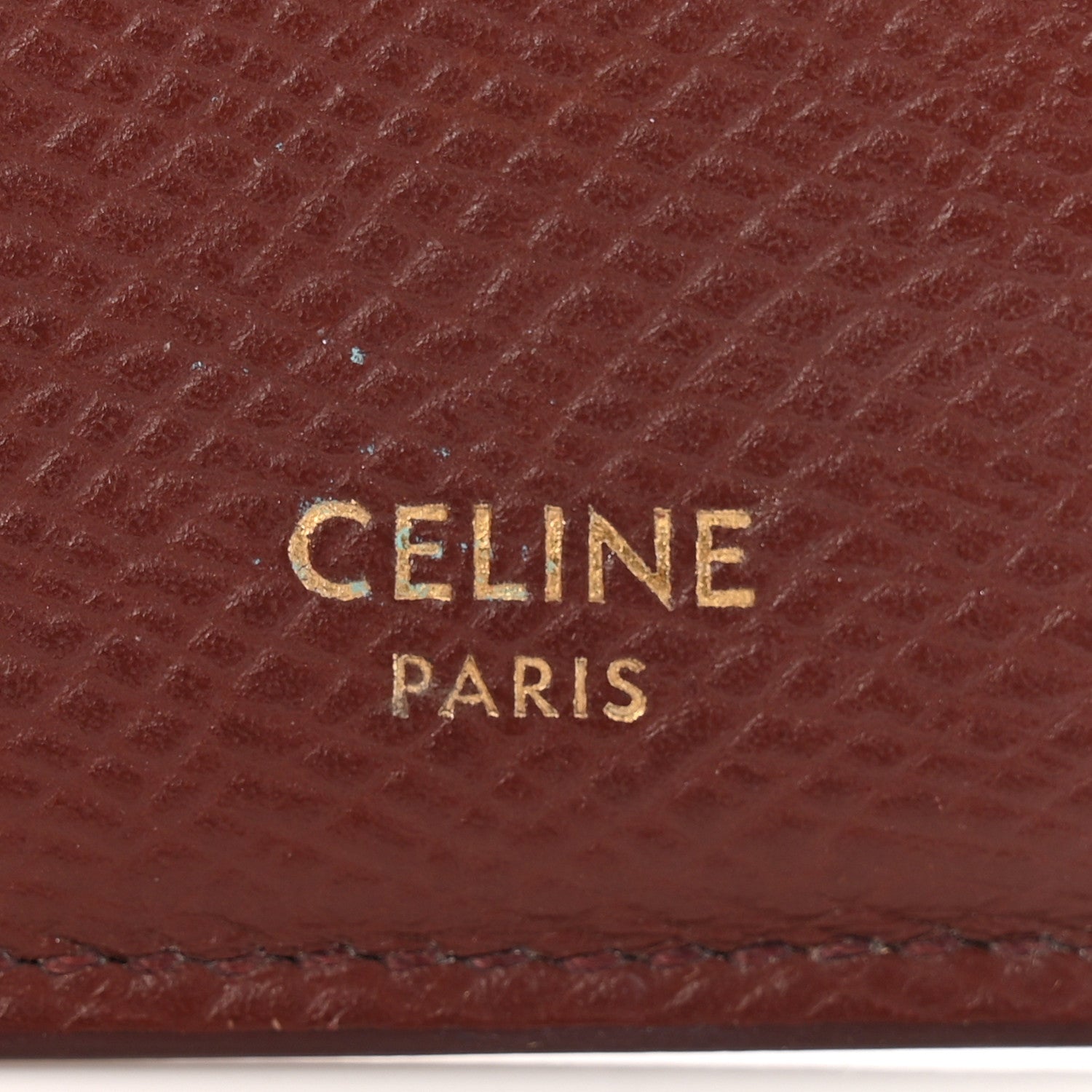 Celine Grained Calfskin Zipped Card Holder Grenat 6 of 15
