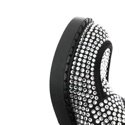 Prada Satin Crystal Metal Triangle Logo 50mm Loafers 39 Cristal 10 of 10