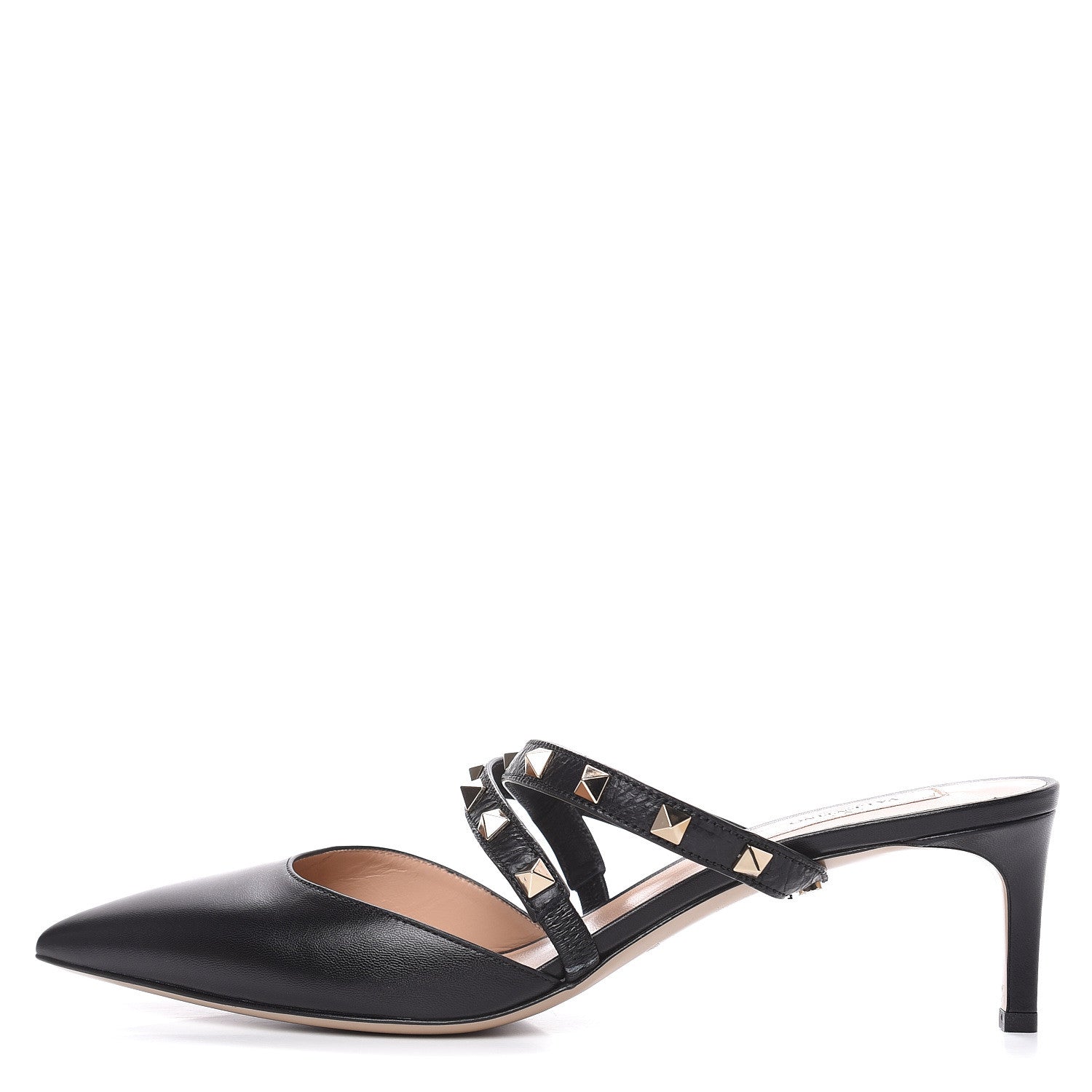 Valentino Garavani Nappa Rockstud Criss Cross 55mm Mules 40 Black 1 of 9