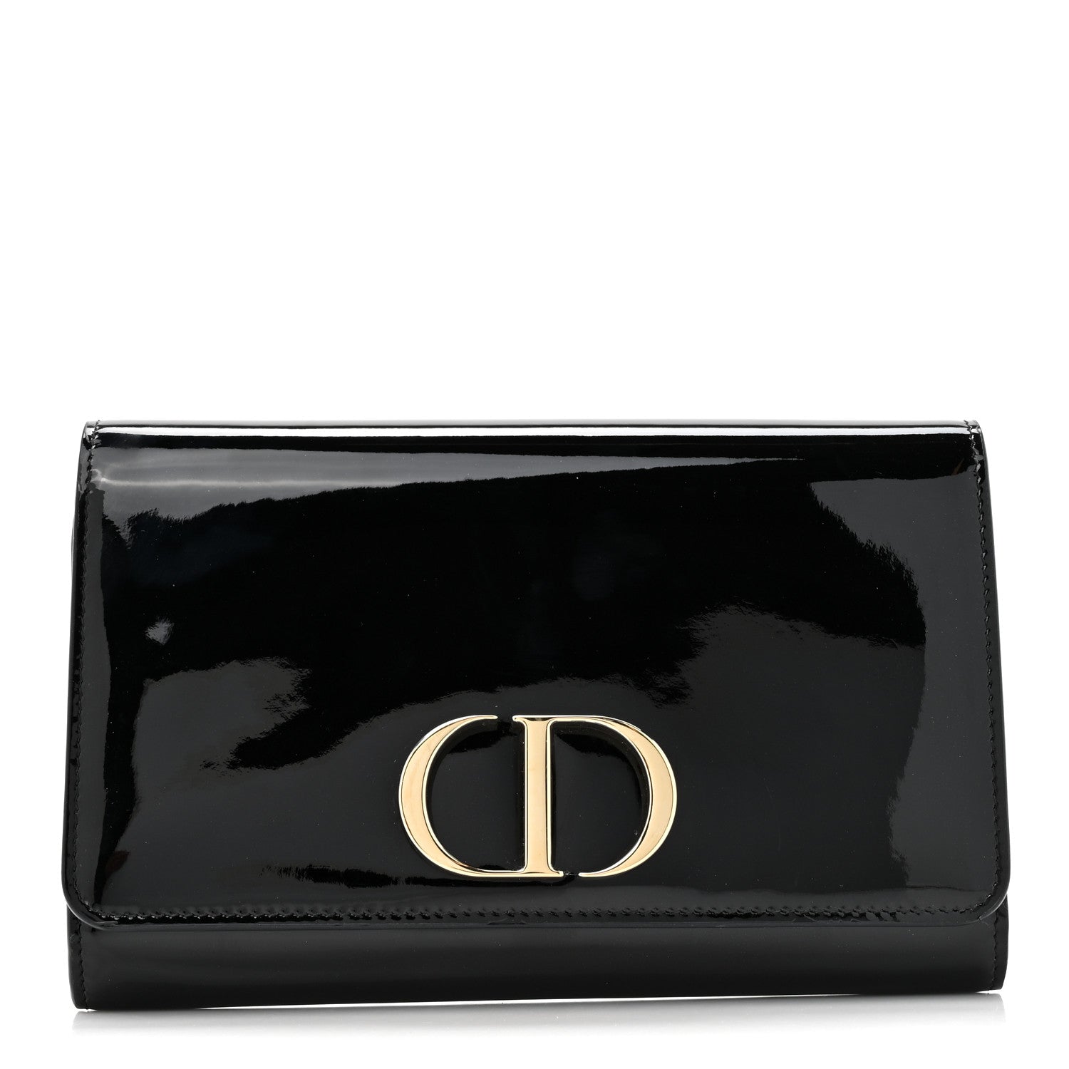 Christian Dior Patent 30 Montaigne Pouch Black 1 of 12