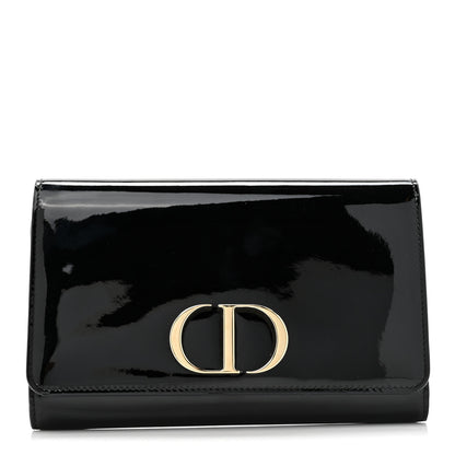 Christian Dior Patent 30 Montaigne Pouch Black 1 of 12