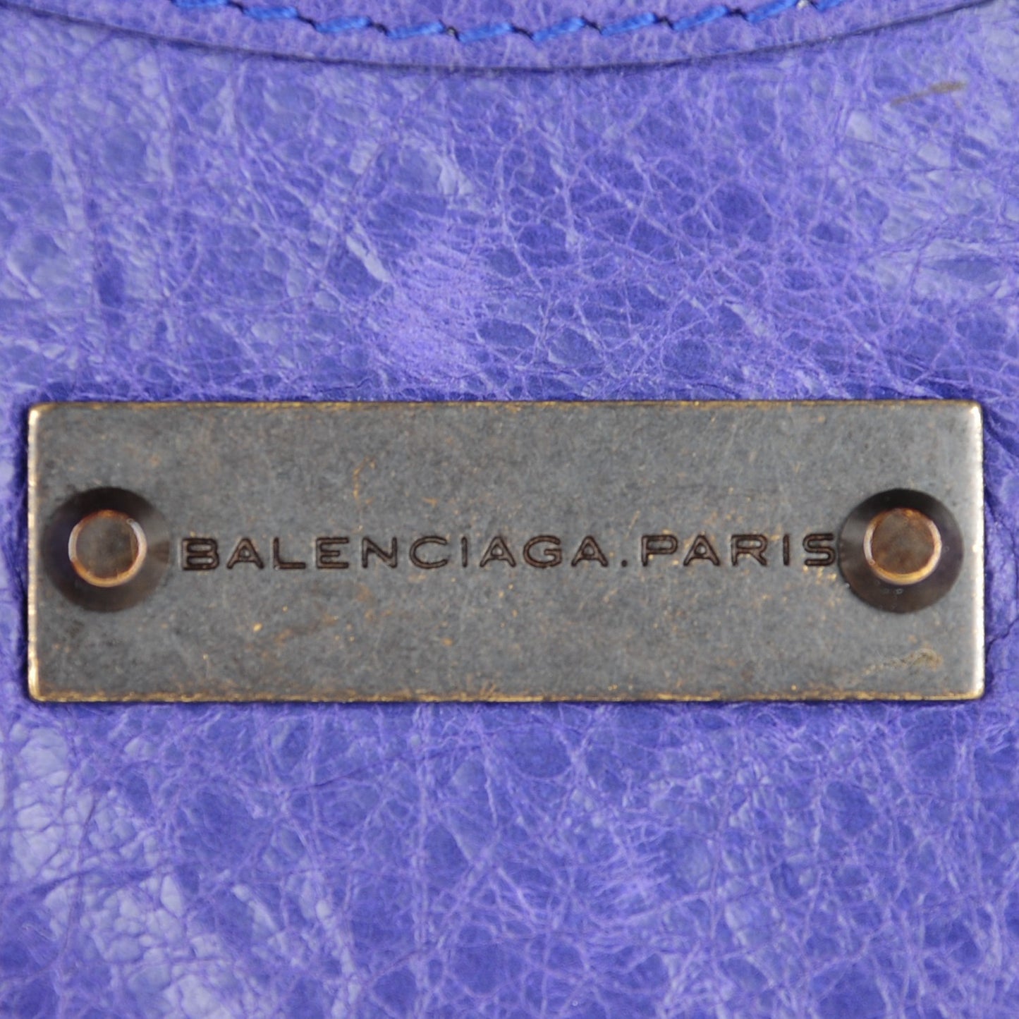 Agneau Classic Hardware Mini First Bag Charm Bleu Lavande