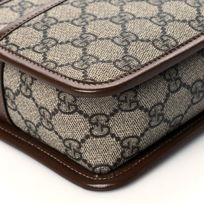Gucci GG Supreme Monogram Azalea Calfskin Mini Retro Interlocking G Shoulder Bag Beige Ebony Brown Sugar 9 of 11