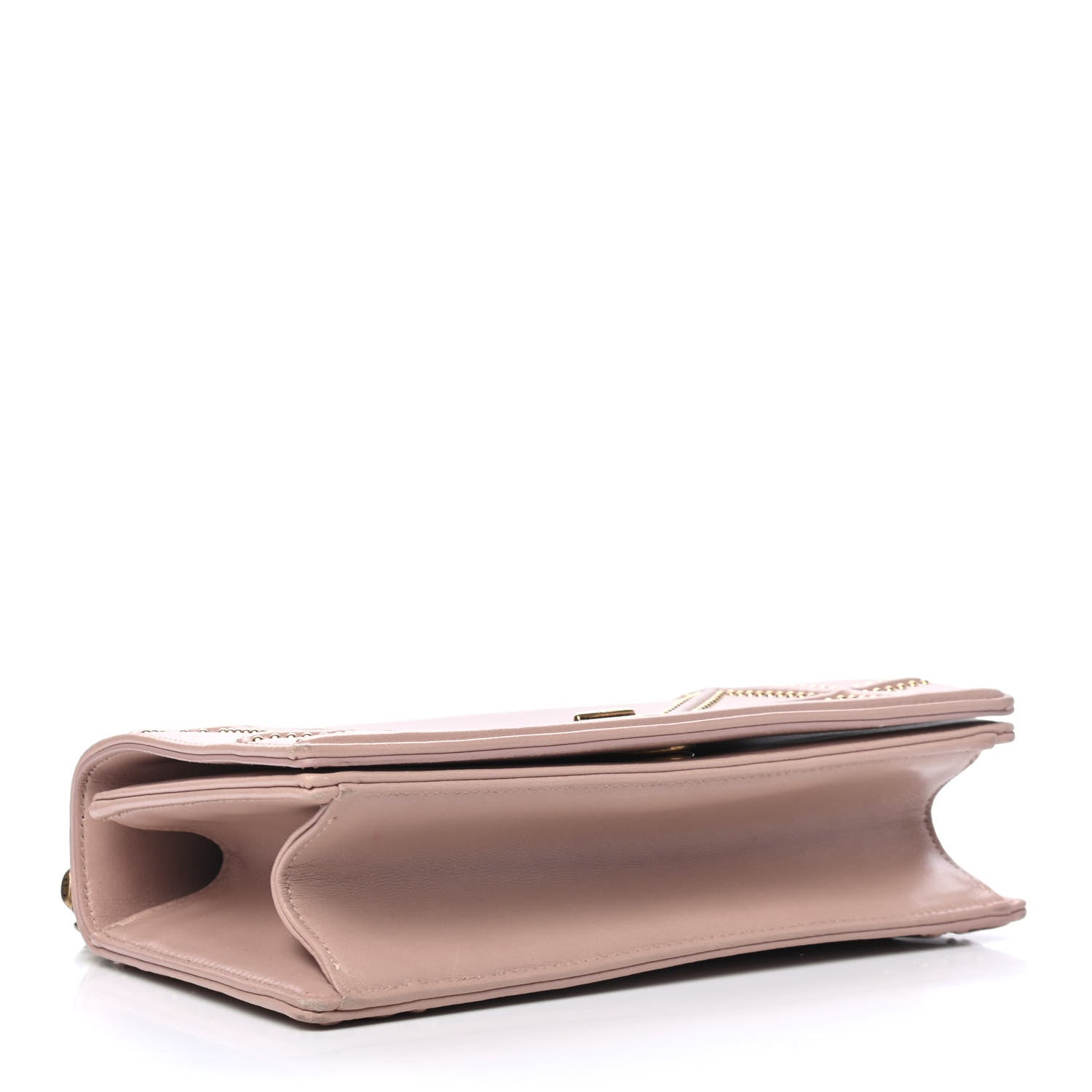 Christian Dior Lambskin Studded Medium Diorama Flap Bag Nude 3 of 4