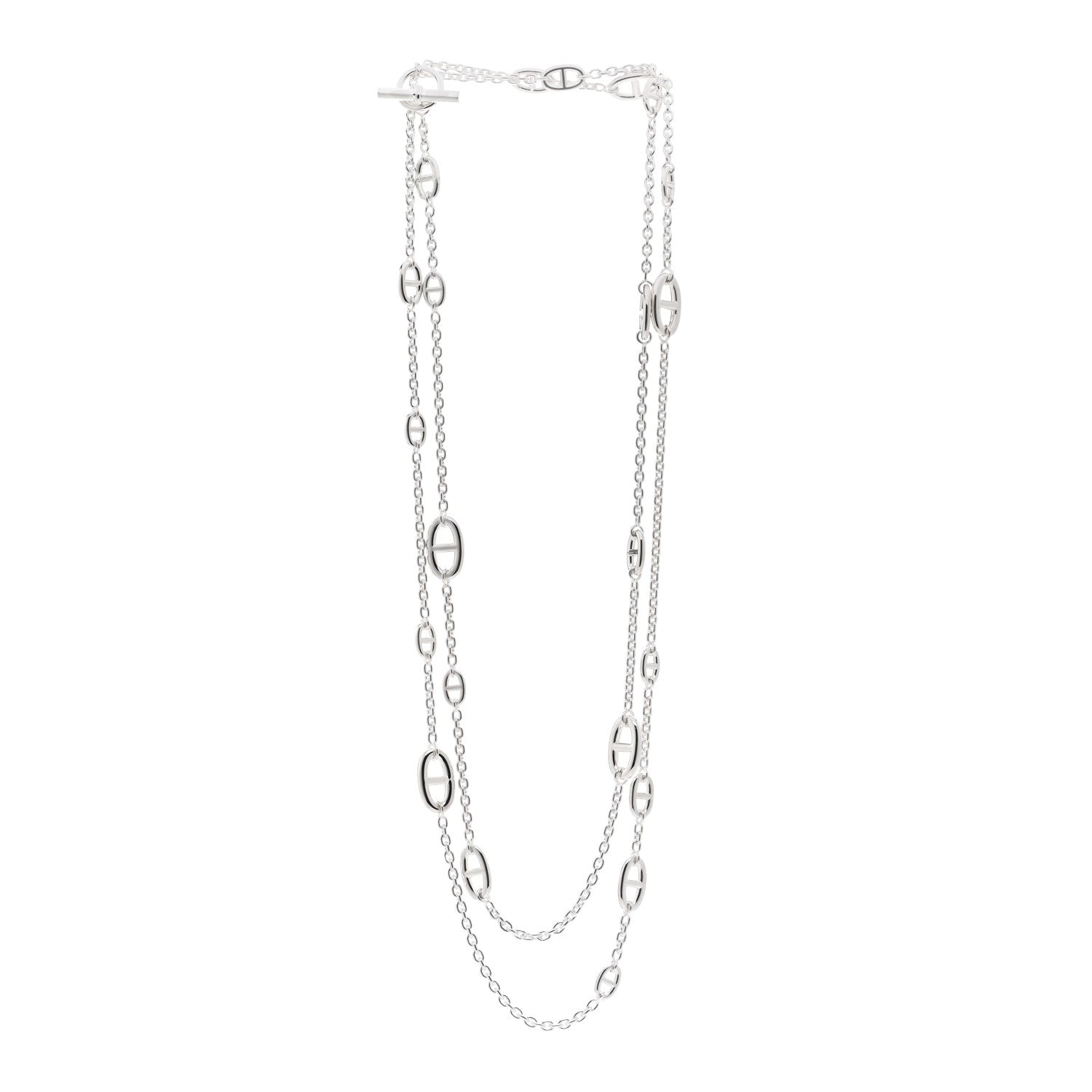 Hermes Sterling Silver Farandole Necklace 160 3 of 5