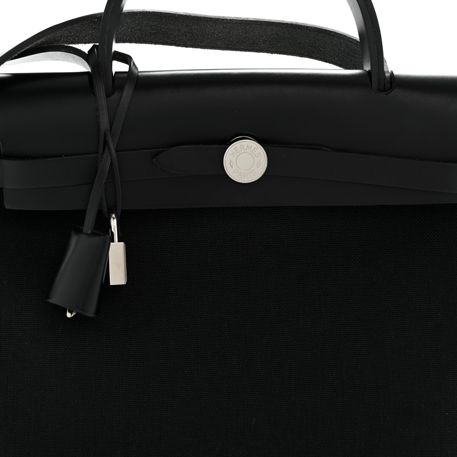 Hermes Military Toile Vache Hunter Herbag Zip PM 31 Black 9 of 15
