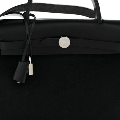 Hermes Military Toile Vache Hunter Herbag Zip PM 31 Black 9 of 15