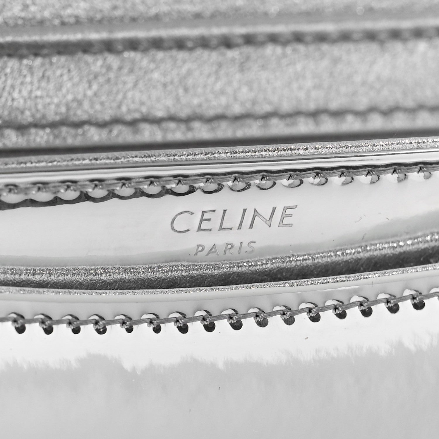 Celine Mirror Calfskin Teen Besace Chain Triomphe Silver 6 of 8