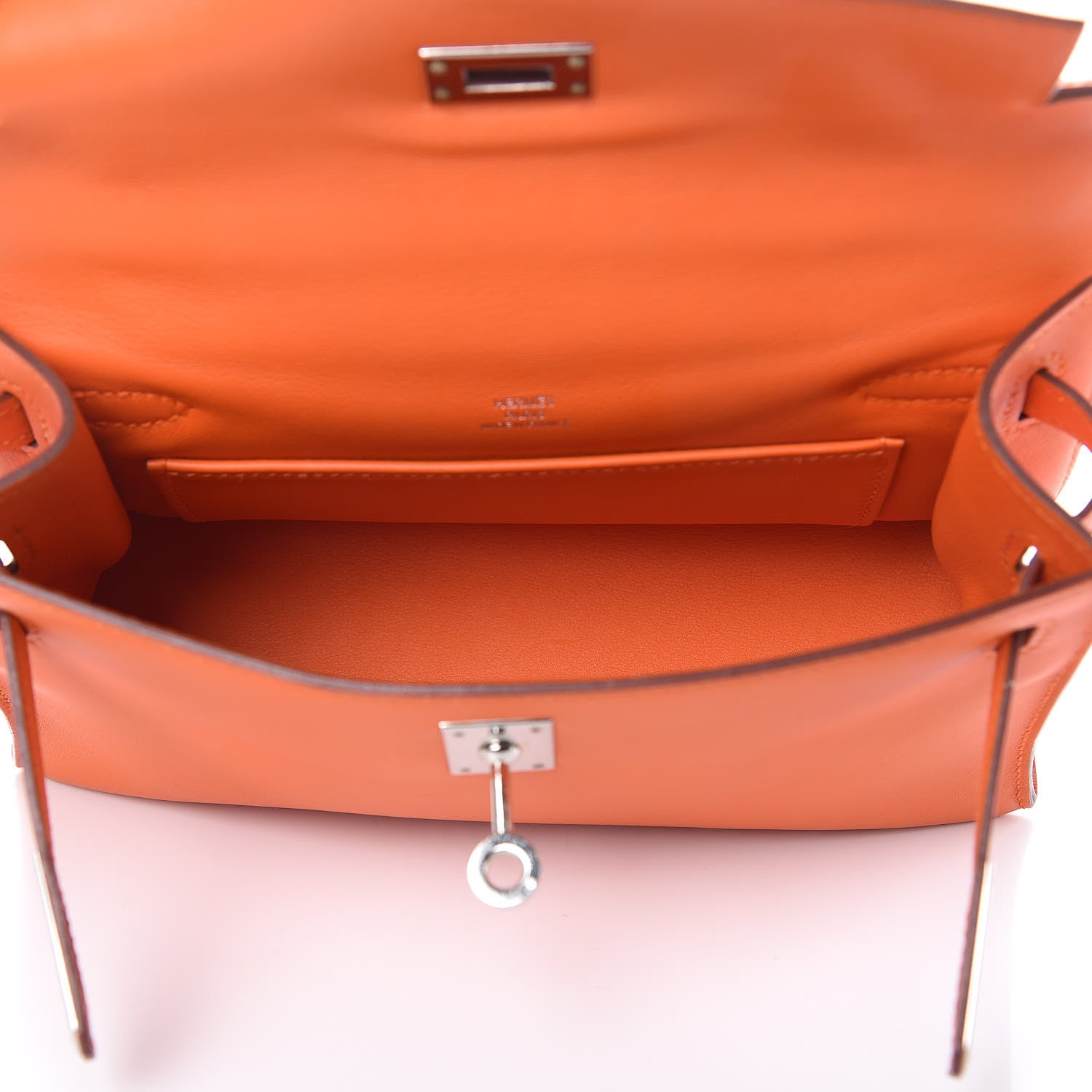 Hermes Swift Kelly Pochette Clutch Orange 6 of 23