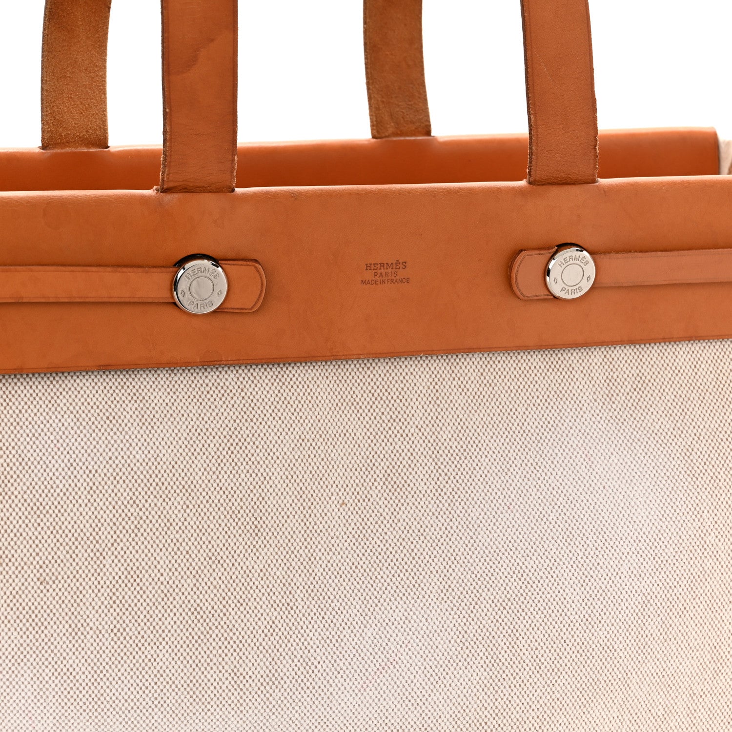Hermes Toile Vache Hunter Herbag Cabas MM Natural 12 of 17