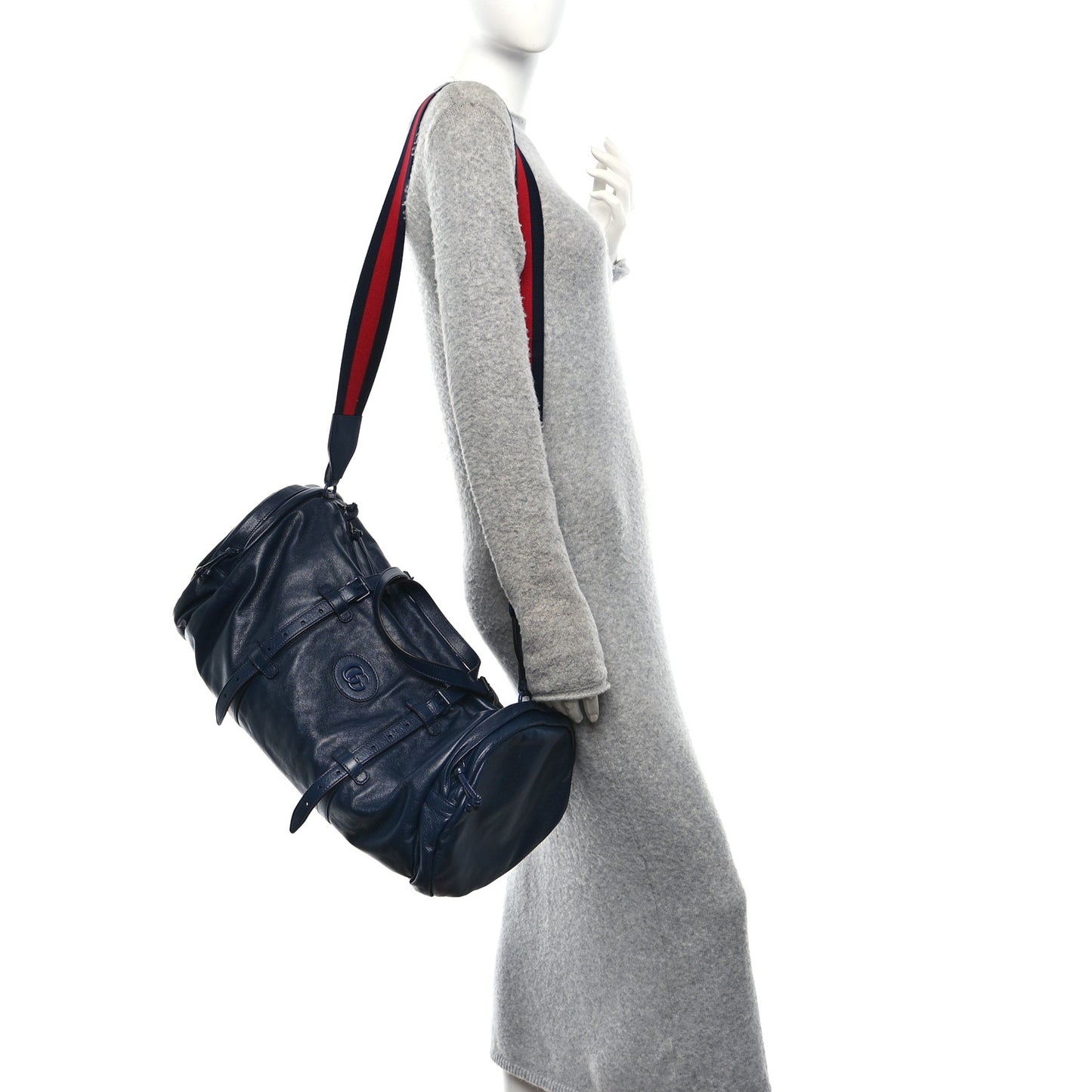 Piuma Lux Energy Monochrome Double G Duffle Bag Blue
