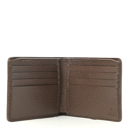 Gucci Monogram Jumbo GG Textured Dollar Calfskin Wallet Camel Ebony New Acero 5 of 7