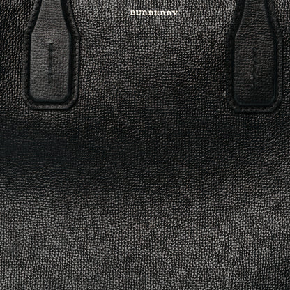 Burberry Derby Calfskin House Check Medium Banner Tote Black 8 of 15