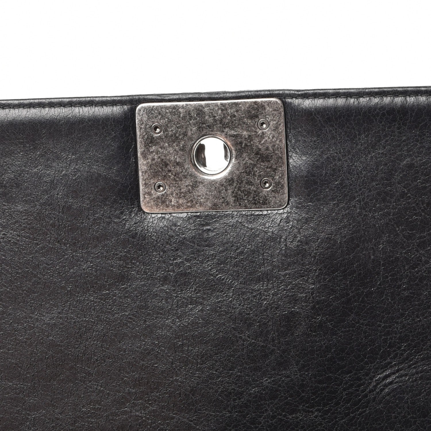 Chanel Calfskin Embossed Stitch Large Boy Flap Black 10 of 11