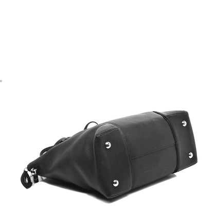 Louis Vuitton Veau Cachemire Soft Lockit MM Black 4 of 8