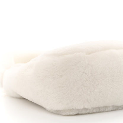 Prada Shearling Nappa Mini Re-Edition Shoulder Bag White 9 of 11