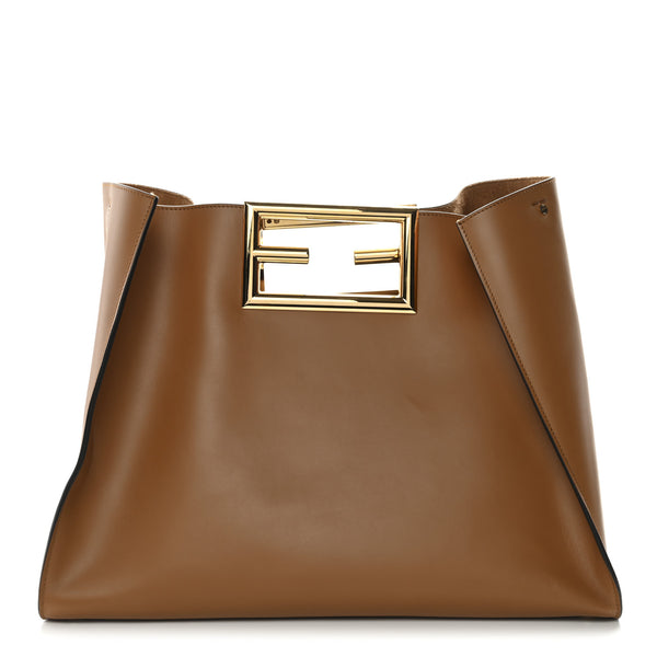 Fendi Vitello King Large Fendi Way Tote Caramello 1768239