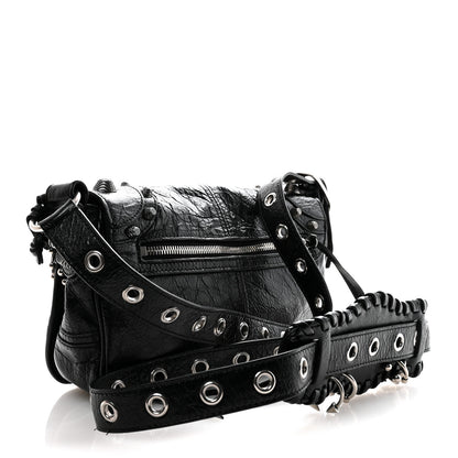 Balenciaga Agneau Arena XS Piercing Le Cagole Flap Bag Black 6 of 11