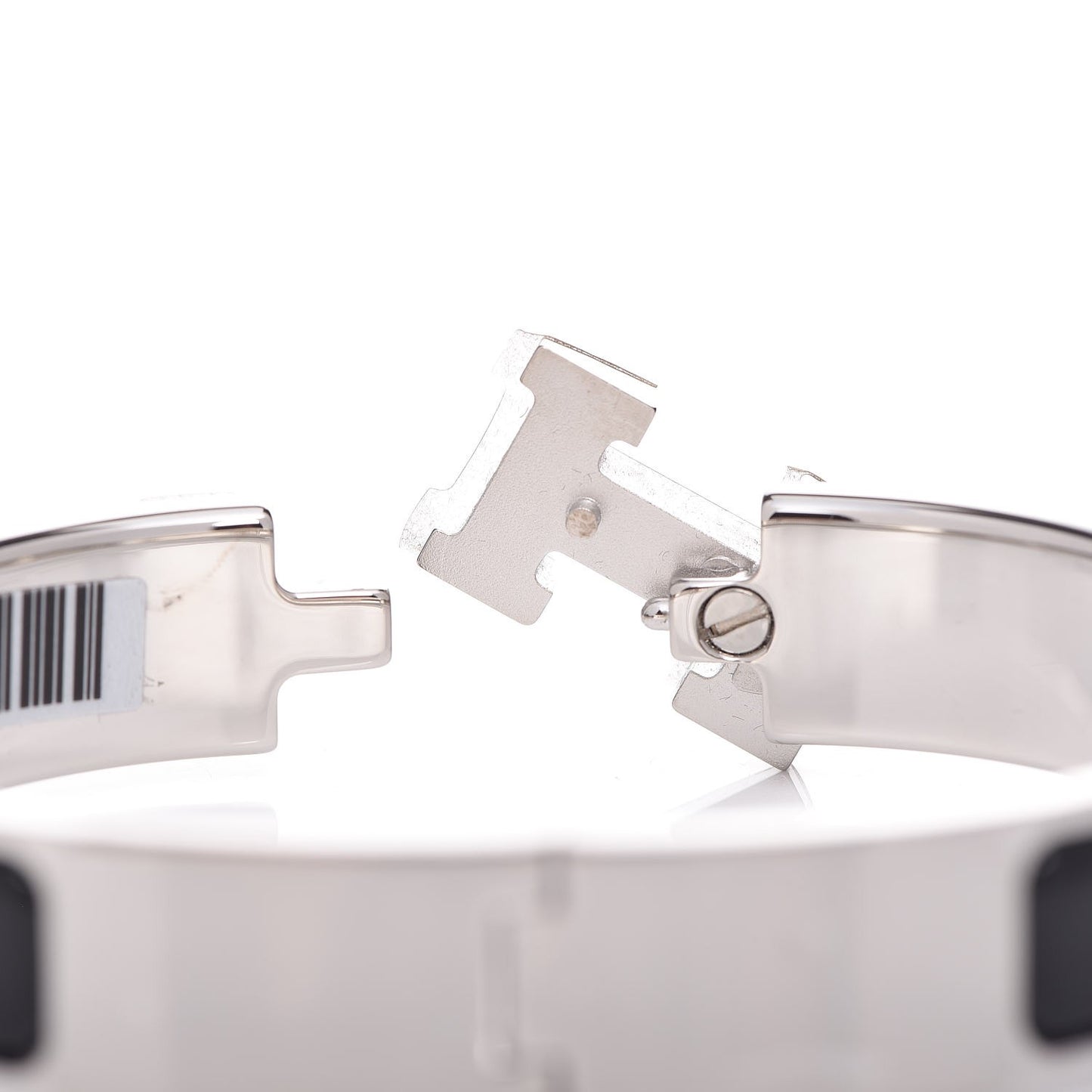 Enamel Narrow Clic Clac H Bracelet PM Black