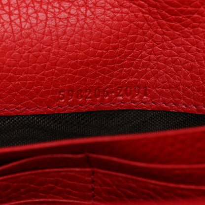 Gucci Pebbled Calfskin Large Soho Continental Wallet Red 6 of 8