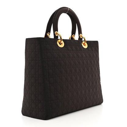 Christian Dior Nylon Cannage Large Lady Dior Brown 3 of 10