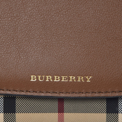 Burberry Derby Calfskin House Check Henley Wallet On Chain Tan 6 of 8