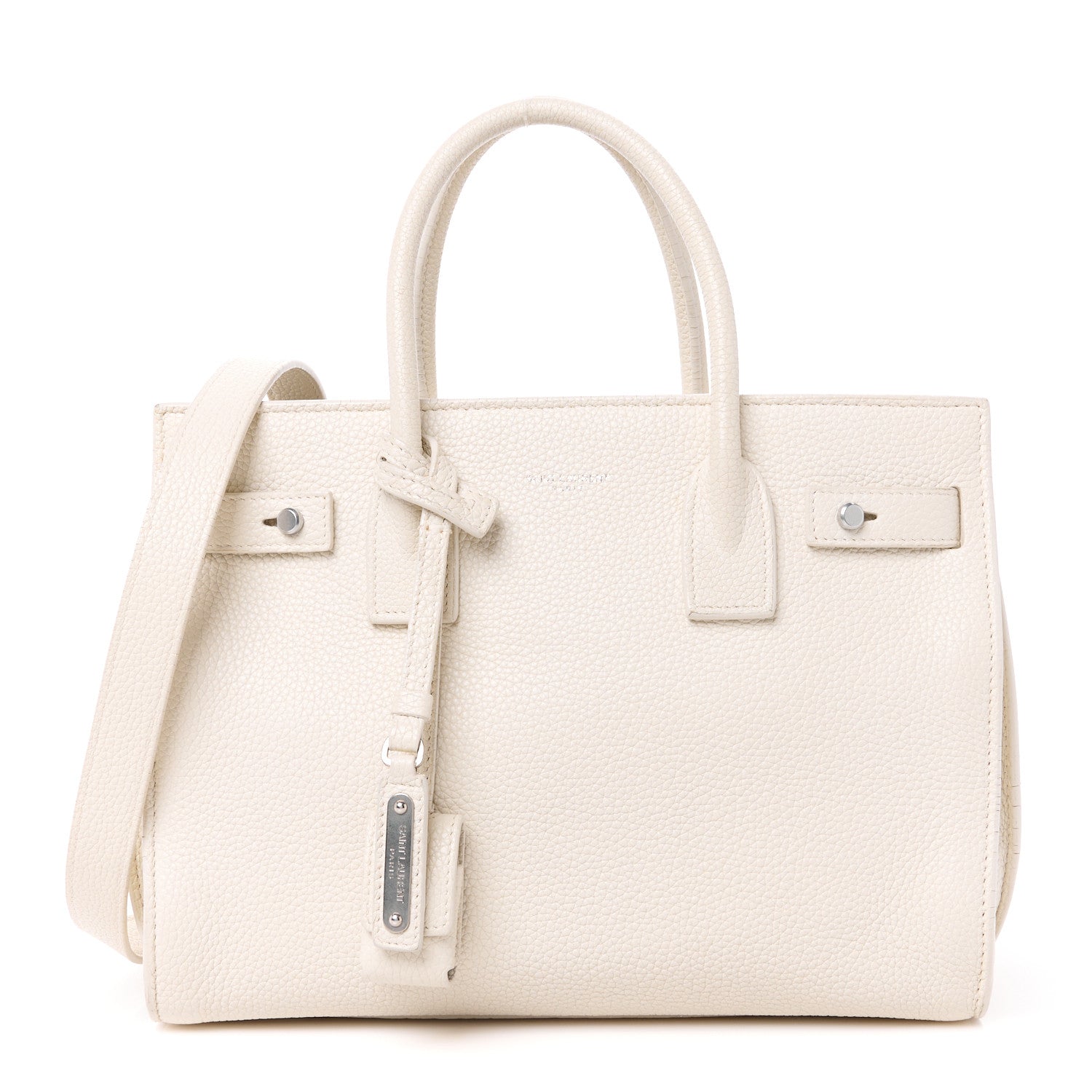 Saint Laurent Grained Calfskin Baby Supple Sac De Jour White 1 of 12