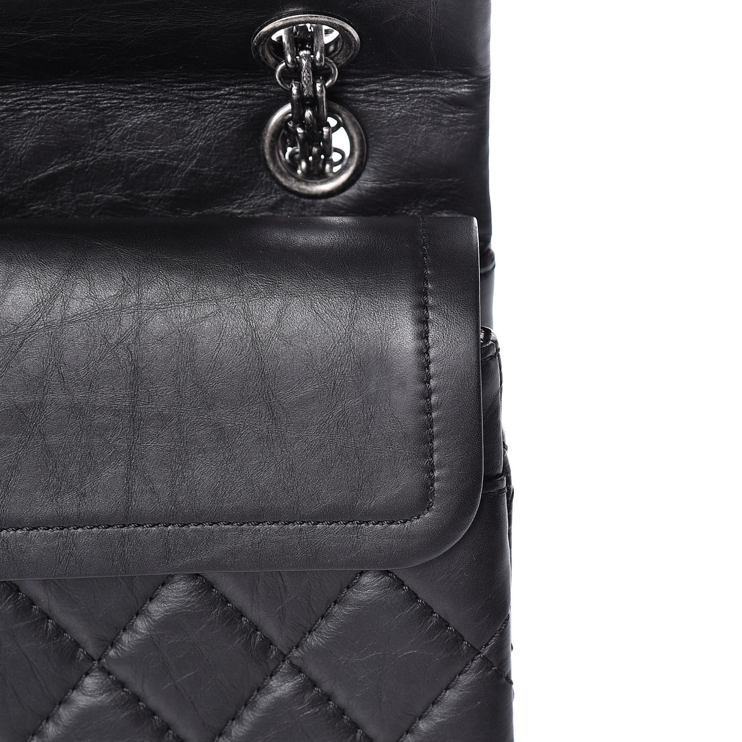 Chanel Aged Calfskin Quilted 2.55 Reissue 226 Flap Black 10 of 12