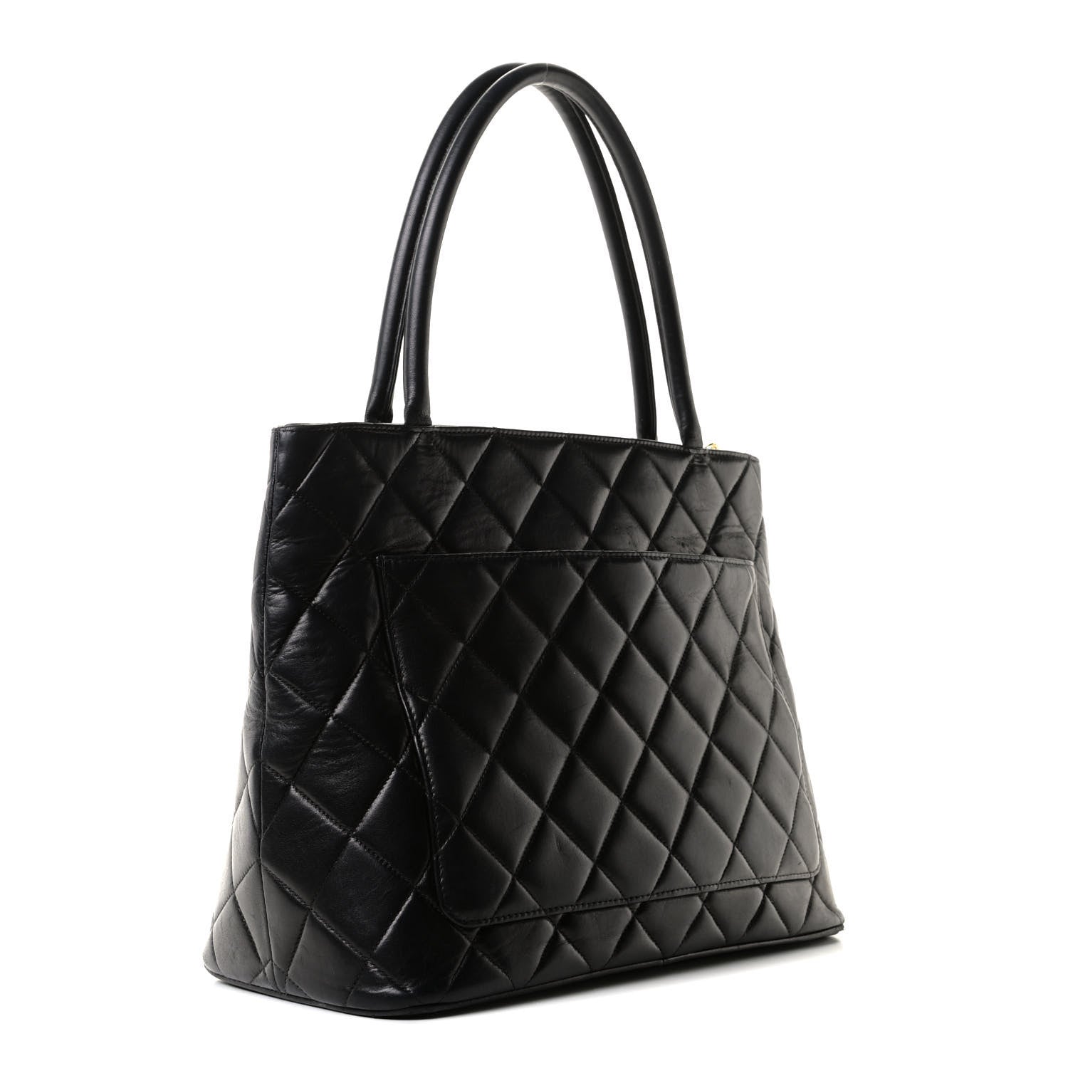 Chanel Lambskin Quilted Medallion Tote Black 2 of 12