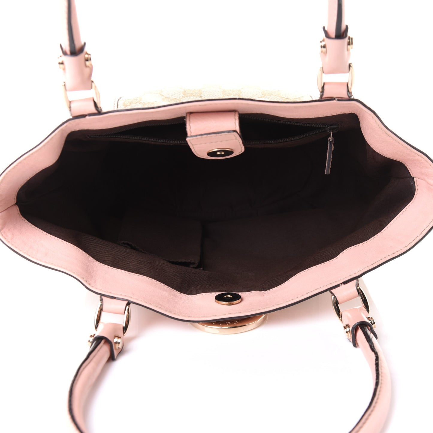 Monogram Small Gold D Ring Tote Pink