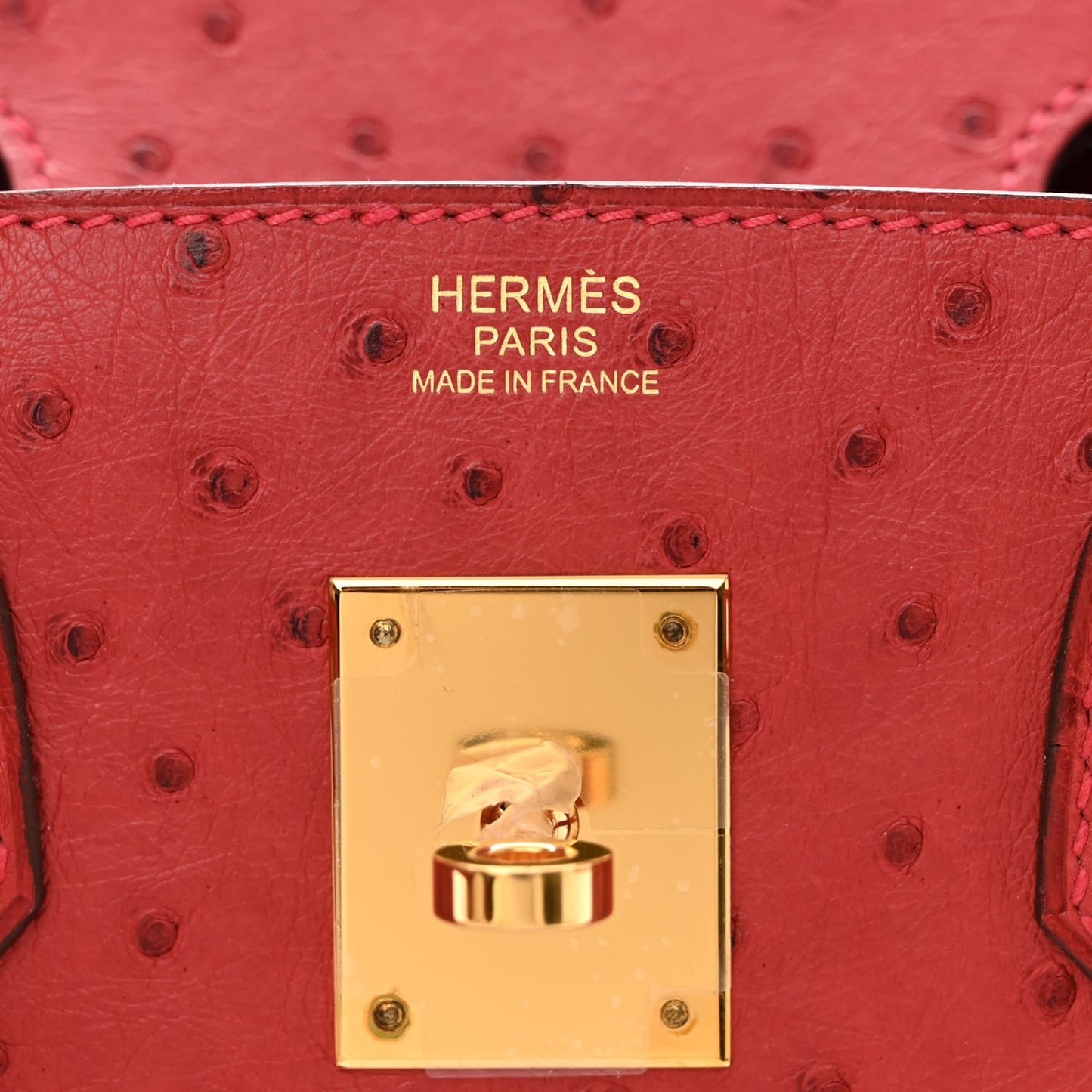 Ostrich Birkin 30 Rouge Vif