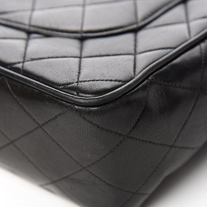 Chanel Lambskin Quilted Jumbo Single Flap Black 14 of 15