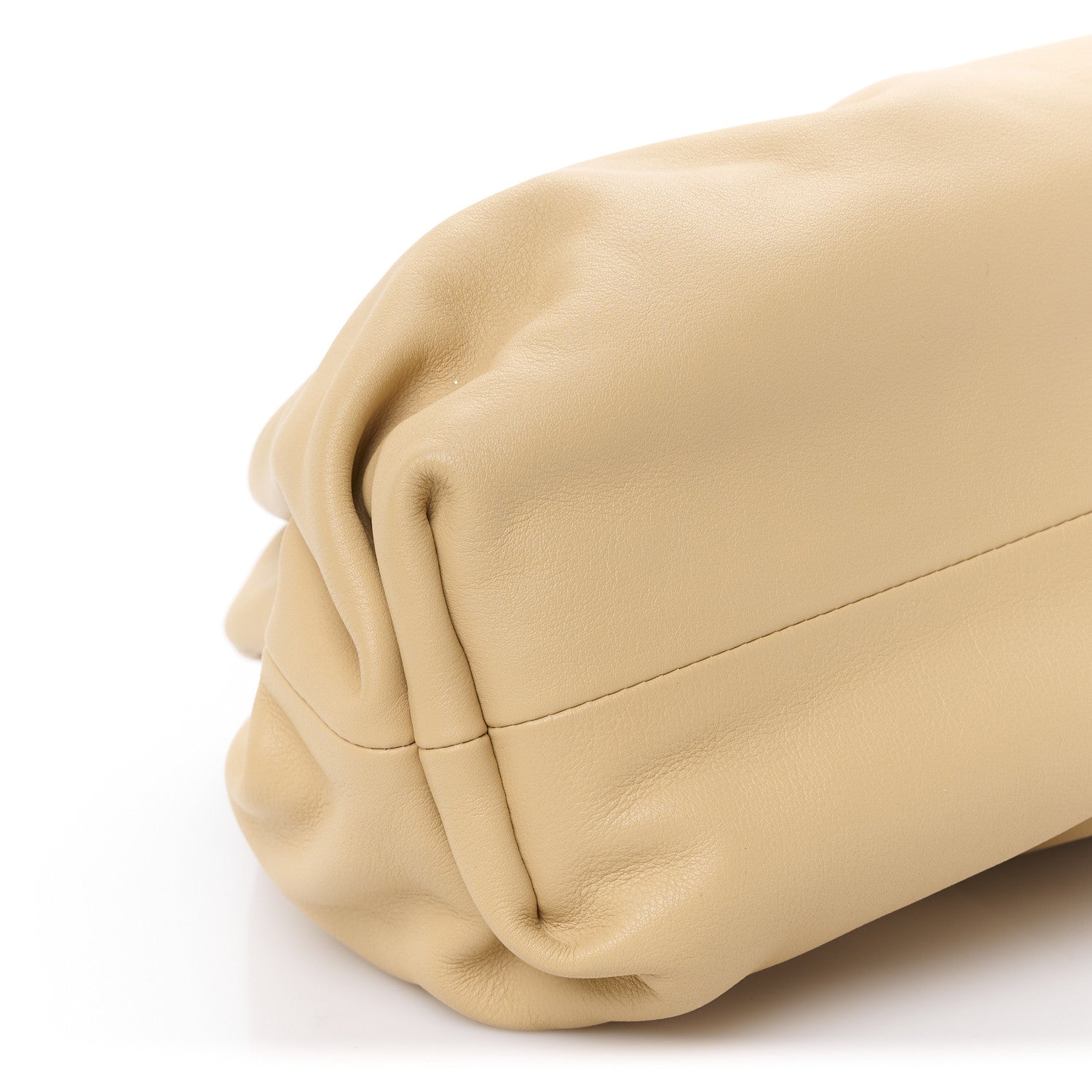Bottega Veneta Smooth Butter Calf The Pouch Oversized Clutch Almond 10 of 11