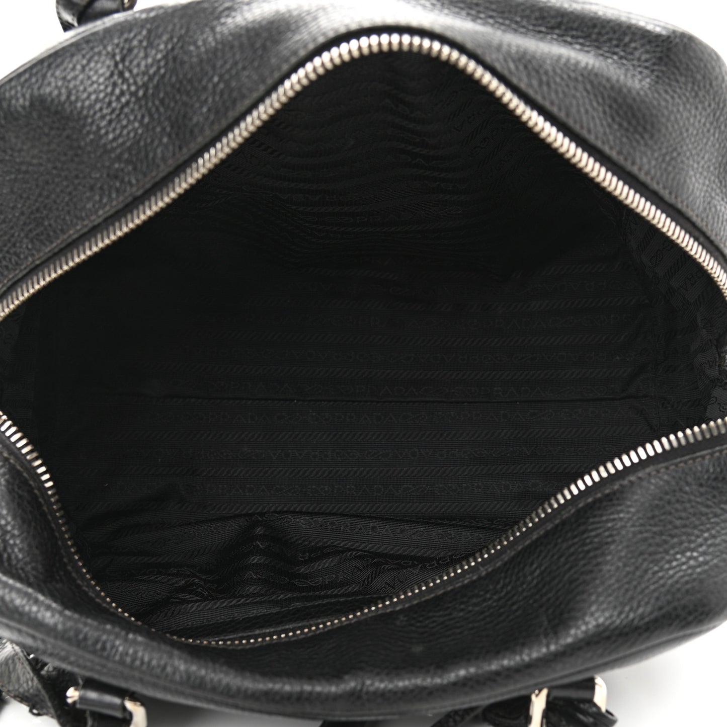 Vitello Daino Print Logo Bowler Black