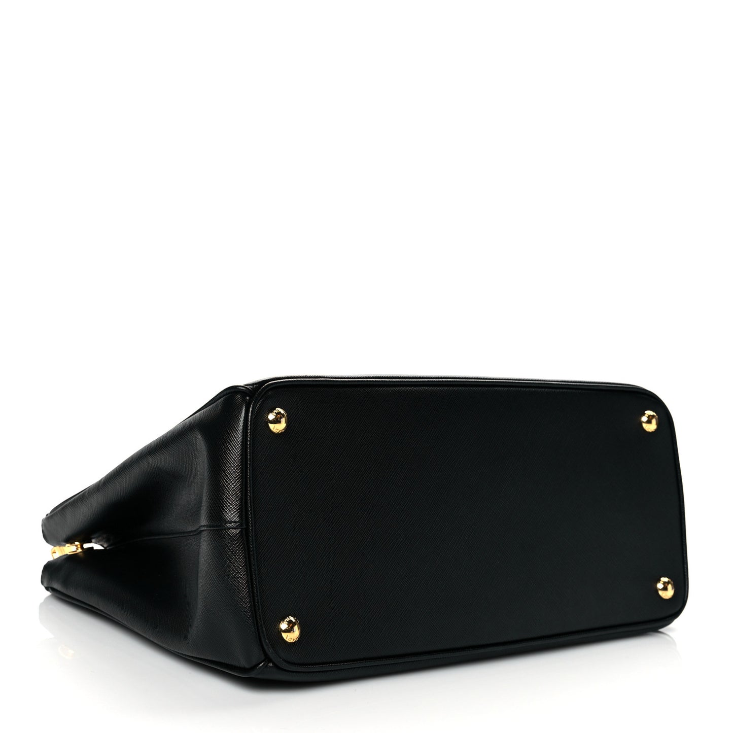 Saffiano Medium Galleria Double Zip Tote Black