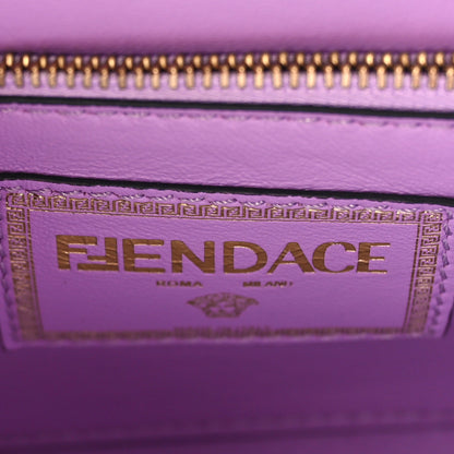 Versace X FENDI Grained Calfskin Fendace La Medusa Medium Top Handle Bag Baby Blue Multicolor 6 of 9
